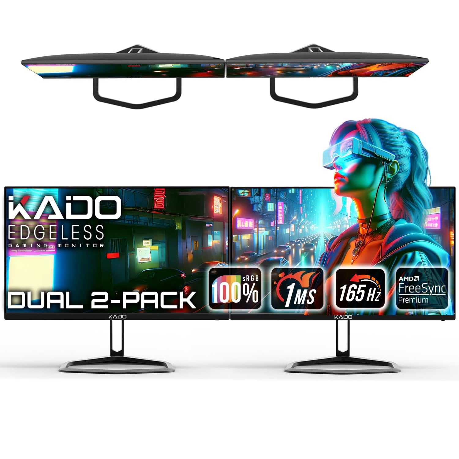 Amazon.com: Kado Dual Gaming Monitor Setup - 2-Pack 24.5